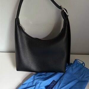 Baggu Black Mini Recycled Leather Bag